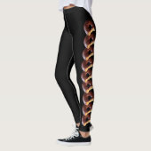 Chocolade Bevroeide gele kachel Donut met bite out Leggings (Links)