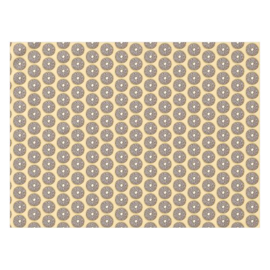 Chocolade, bevroren Coconut Glazed Cake Donut Tafelkleed (Voorkant (Horizontaal))