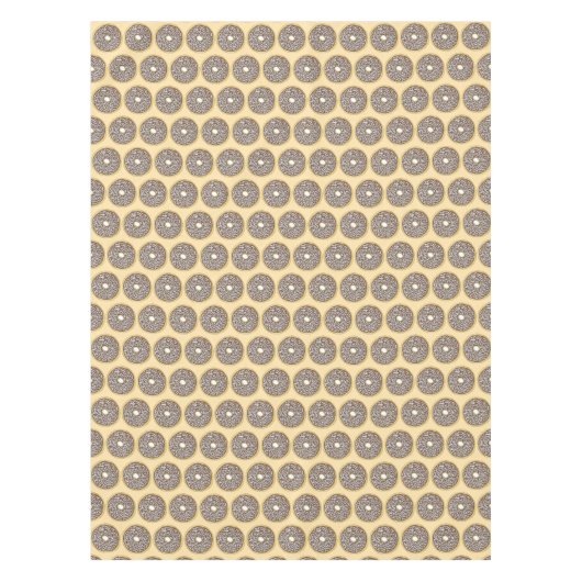 Chocolade, bevroren Coconut Glazed Cake Donut Tafelkleed (Voorkant)