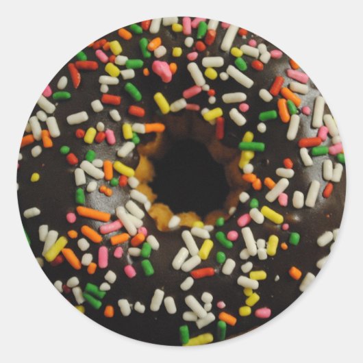 Chocolade bevroren en strooit donut Sticker (Voorkant)
