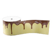 Chocolade Bevroren op Gingham Grosgrain Lint (Spoel)