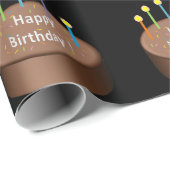 Chocolade Birthday Cake Candles Cadeaupapier (Rol Hoek)