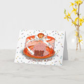 Chocolade Birthday Cupcake Kaart (Gele Bloem)