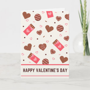 Chocolade & Biscuit Gelukkige Valentijnsdag Kaart
