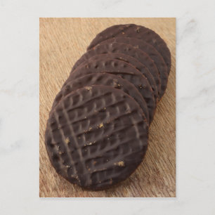 Chocolade Biscuits/Briefkaart van koekjes Briefkaart