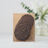 Chocolade Biscuits/Briefkaart van koekjes Briefkaart (Staand voorkant)