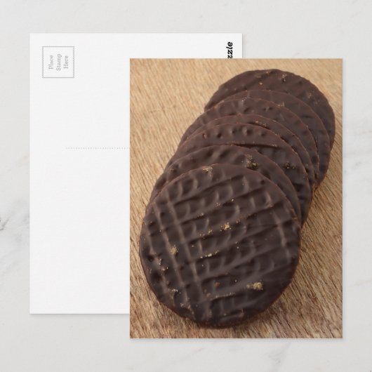 Chocolade Biscuits/Briefkaart van koekjes Briefkaart (Voorkant / Achterkant)