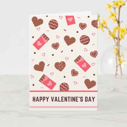 Chocolade & Biscuits Gefeliciteerd met Valentijnsd Kaart (Gele Bloem)