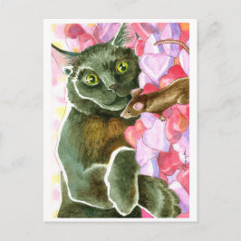 Chocolade Black Cat, Valentijn Hearts Feestdagenkaart