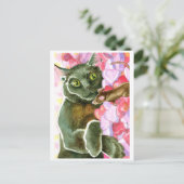 Chocolade Black Cat, Valentijn Hearts Feestdagenkaart (Staand voorkant)