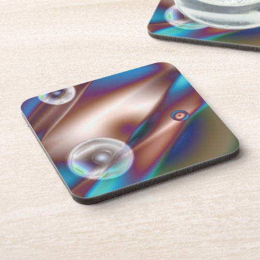 Chocolade blauw bier onderzetter (Linkerzijde)