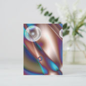 Chocolade blauw briefkaart (Staand voorkant)