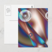 Chocolade blauw briefkaart (Voorkant / Achterkant)