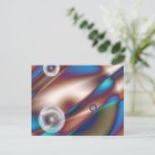 Chocolade blauw briefkaart (Staand voorkant)