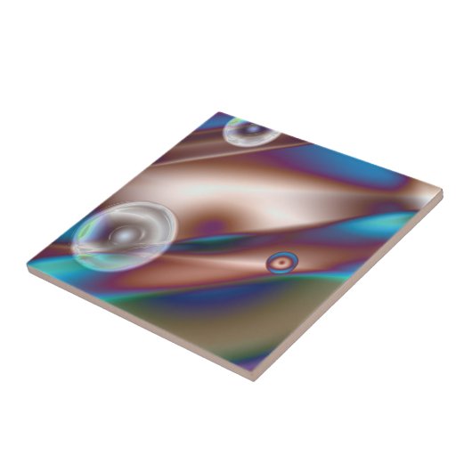 Chocolade blauw tegeltje (Zijkant)