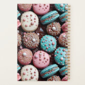  chocolade, blauwe en roze macaron planner (Achterkant)