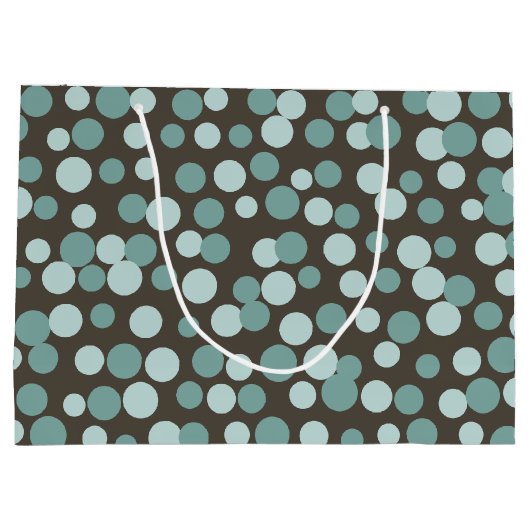 Chocolade Blauwe Stippen Grote Cadeaubag Groot Cadeauzakje (Achterkant)