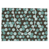 Chocolade Blauwe Stippen Grote Geschenktas Groot Cadeauzakje (Achterkant)