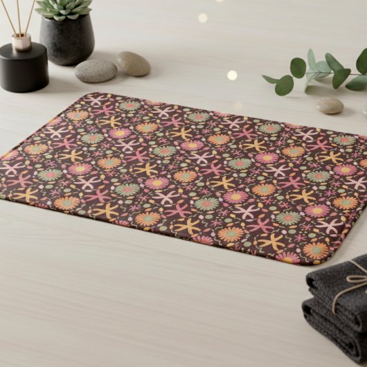 Chocolade Bloemen En Zeesterren Badmat