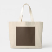 Chocolade bloemenprint Canvas tas (Achterkant)
