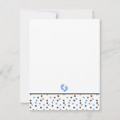 Chocolade & Blue Dot Baby Boy Shower Invitation Kaart (Achterkant)