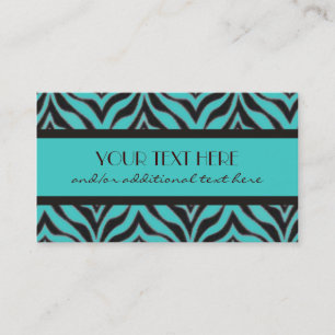 Chocolade Blue Zebra Print Visitekaartje