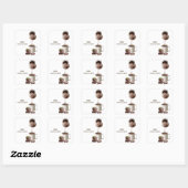 Chocolade Boeket Frame Vierkante Sticker (Vel)