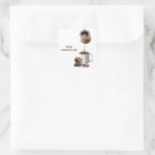 Chocolade Boeket Frame Vierkante Sticker (Tas)