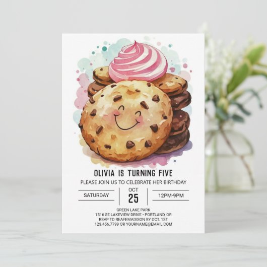 Chocolade Bohemian Sweets Cookies Verjaardag Kaart (Staand voorkant)