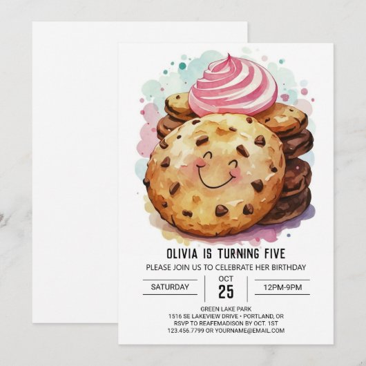 Chocolade Bohemian Sweets Cookies Verjaardag Kaart (Voorkant / Achterkant)