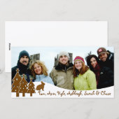 Chocolade Bomen & Bunny Vakantie Familie Foto Feestdagenkaart (Voorkant / Achterkant)