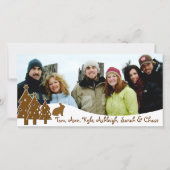 Chocolade Bomen & Bunny Vakantie Familie Foto Feestdagenkaart (Voorkant)