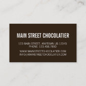 Chocolade Bon Truffles Snoep Chocolatier Shop Visitekaartje (Achterkant)