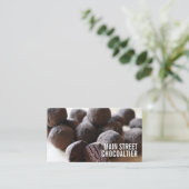Chocolade Bon Truffles Snoep Chocolatier Shop Visitekaartje (Staand voorkant)
