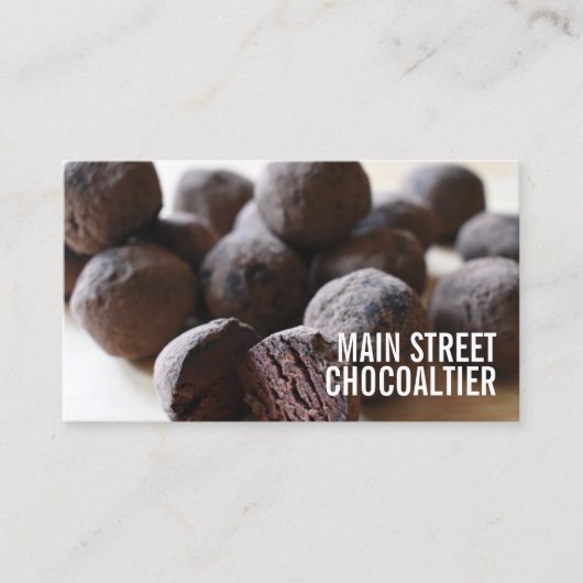 Chocolade Bon Truffles Snoep Chocolatier Shop Visitekaartje (Voorkant)