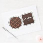 Chocolade Bon Valentijnsdag Snoep Rechthoekige Sticker (Envelop)