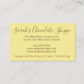 Chocolade Bonbon Chocolatier Snoep Winkelsnoer Visitekaartje (Achterkant)