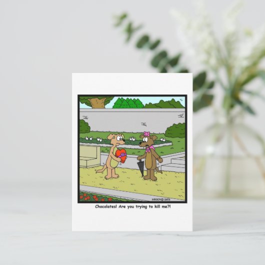 Chocolade?! Briefkaart (Staand voorkant)