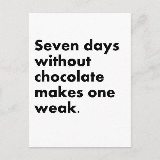 Chocolade Briefkaart (Voorkant)