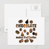 Chocolade Briefkaart (Voorkant / Achterkant)