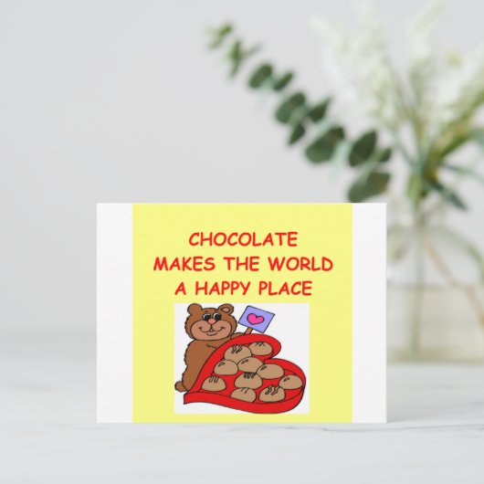 chocolade briefkaart (Staand voorkant)