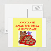 chocolade briefkaart (Voorkant / Achterkant)