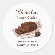Chocolade Brood Cake Cadeauetiketter