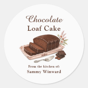 Chocolade Brood Cake Cadeauetiketter Ronde Sticker