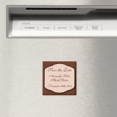 Chocolade Brown & Beige Save the Date Magnet (Insitu (Vaatwasser))