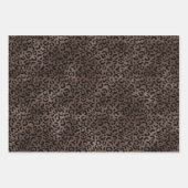 Chocolade Brown Black leopard Print Inpakpapier Vel (Voorkant)