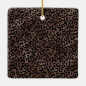 Chocolade Brown Black leopard Print Keramisch Ornament (Achterkant)