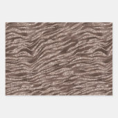Chocolade Brown Black Zebra Print        Inpakpapier Vel (Voorkant 3)