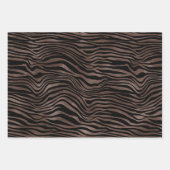 Chocolade Brown Black Zebra Print        Inpakpapier Vel (Voorkant)