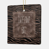 Chocolade Brown Black Zebra Print Keramisch Ornament (Links)